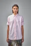 Acne Studios Women Short-sleeved Tailored Shirt In Pink