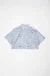 Acne Studios Button-up Shirt Printed In Light Blue