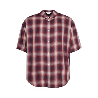 Pre-owned Acne Studios Button-up Shirt 'red/blue' | Men's Size M