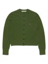 Acne Studios Buttoned Cardigan In Green