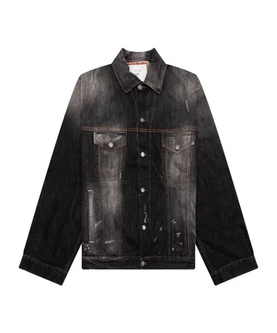 Acne Studios Buttoned Denim Jacket In Multi