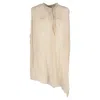 Acne Studios Buttoned Sleeveless Blouse In Nude Silk In Animal Print