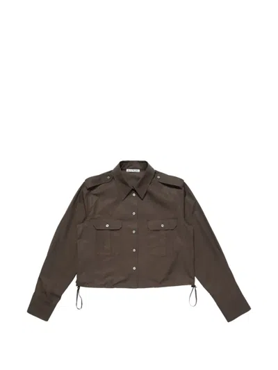 Acne Studios Button-up Over Shirt In Brown