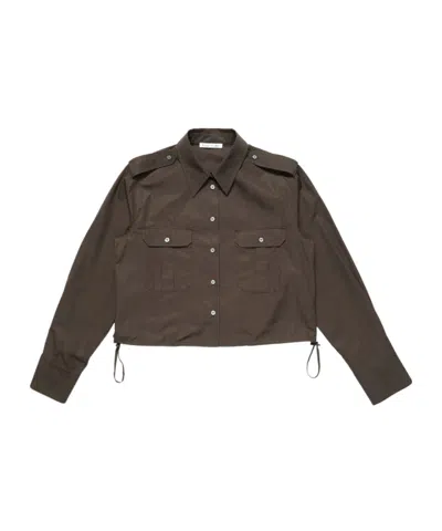 Acne Studios Button-up Over Shirt In Brown