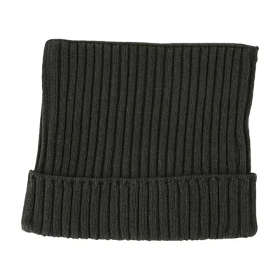 Acne Studios C40396-dsq Ribbed Cotton Beanie In Green