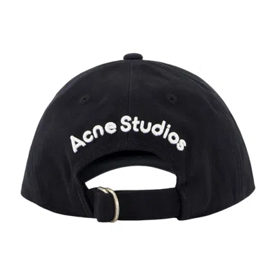 Acne Studios C40420-900 Logo-embroidered Cotton Baseball Cap In Black