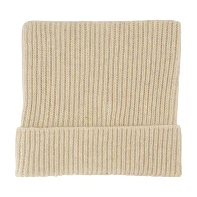 Acne Studios C40426-633 Ribbed Cotton Beanie In Beige