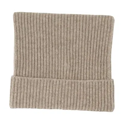 Acne Studios C40426-drn Ribbed Cotton Beanie In Beige