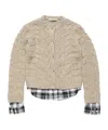 Acne Studios Kunch Cotton Flannel Cardigan In Brown