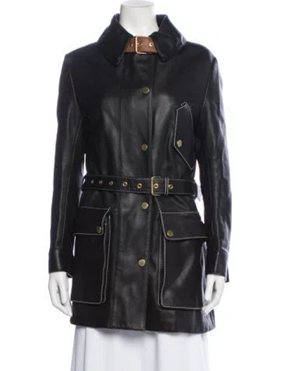 Pre-owned Acne Studios Calf Leather Jacket In Blue