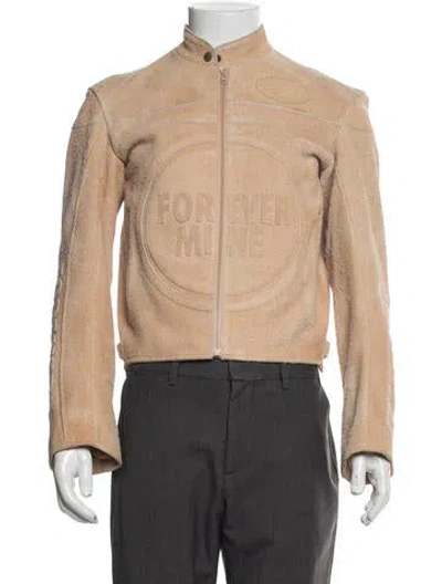 Pre-owned Acne Studios Calf Leather Jacket In Neutrals