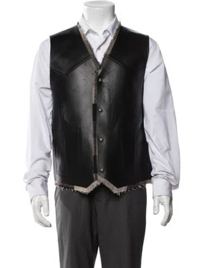 Pre-owned Acne Studios Calf Leather Vest In Black