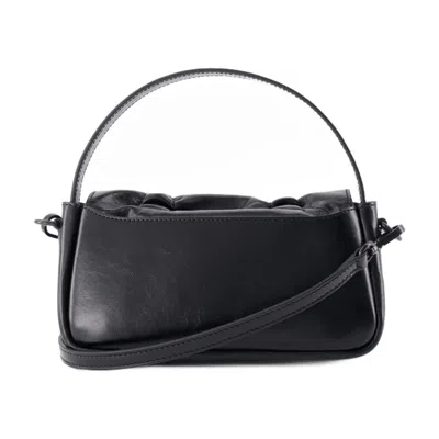 Acne Studios Calfskin Crossbody Bag In Black