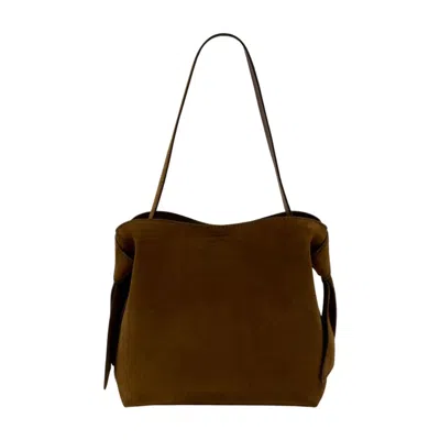 Acne Studios Calfskin Shoulder Bag In Brown