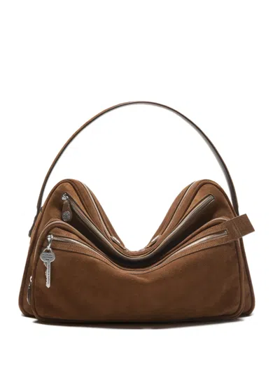Acne Studios Camero Camera Leather Shoulder Bag In Brown