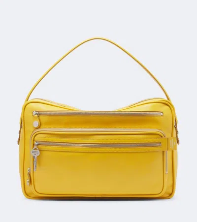Acne Studios Camero Camera Leather Shoulder Bag In Yellow