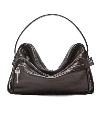 Acne Studios Camero Camera Shoulder Bag In Chocolate Brown