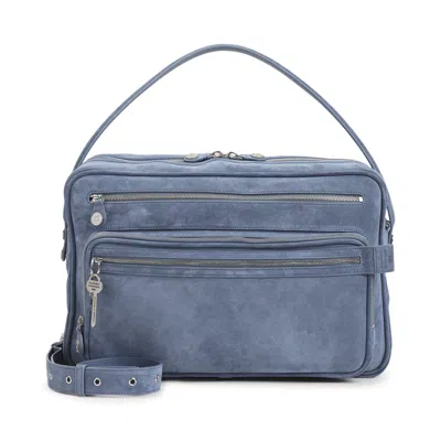 Acne Studios Camero Camera Suede Bag Women In Blue