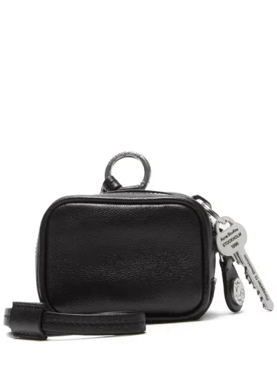 Acne Studios Camero Clip Leather Mini Bag In Black