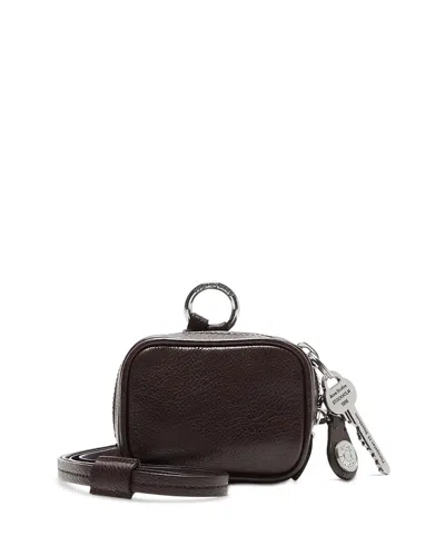 Acne Studios Camero Clip Leather Pouch In Brown