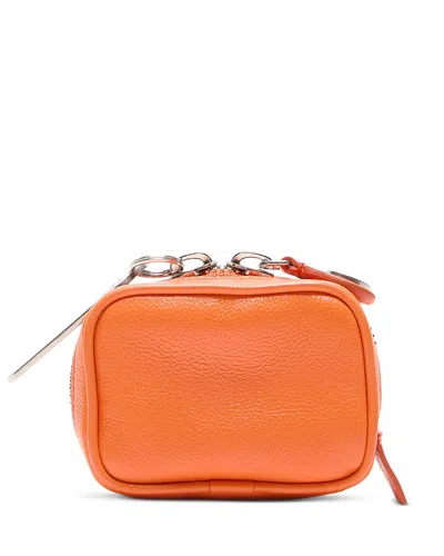 Acne Studios Camero Clip V Leather Pouch In Blue