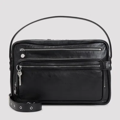 Acne Studios Camero Handbag 28cm W X 42cm H X 11cm D In Leather Shoulder Bag In Black