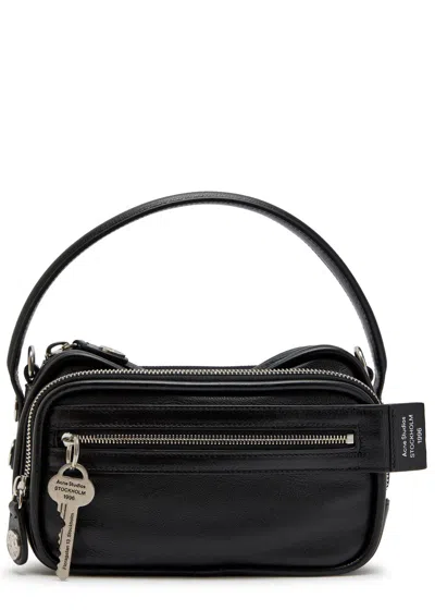 Acne Studios Camero Kit Grained Leather Cross-body Bag In Black