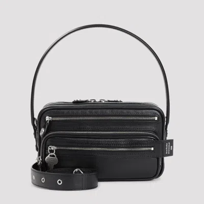 Acne Studios Camero Leather Shoulder Bag (27 X 17 X 6 Cm) In Black