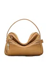 Acne Studios Camero Medium Suede Shoulder Bag In Nude
