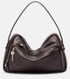 Acne Studios Camero Medium Leather Shoulder Bag In Brown