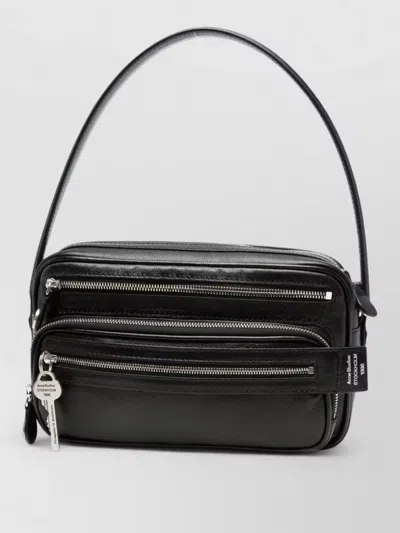 Acne Studios Camero Party Leather Crossbody Shoulder Bag In Black