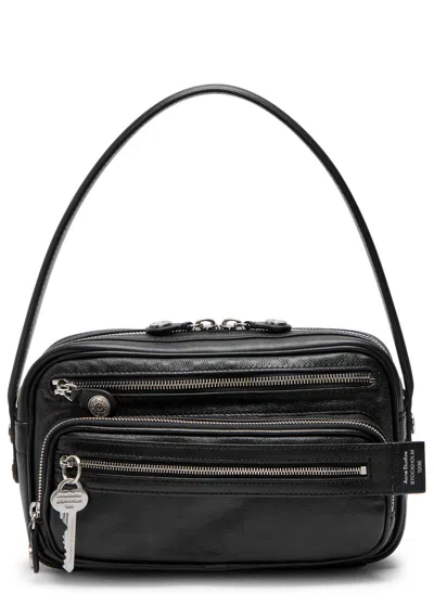 Acne Studios Camero Party Leather Shoulder Bag In Black