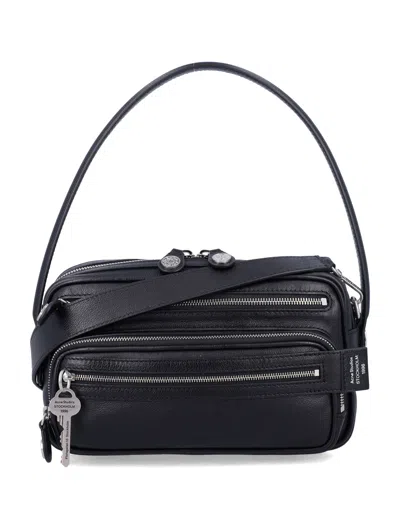 Acne Studios Camero Party Leather Shoulder Bag In Black