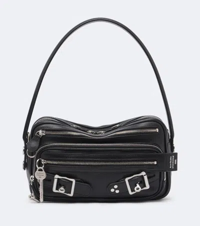 Acne Studios Camero Party Leather Shoulder Bag In Black
