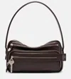 Acne Studios Medium Embellished Textured-leather Tote In Brown