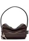 Acne Studios Medium Embellished Textured-leather Tote In Brown
