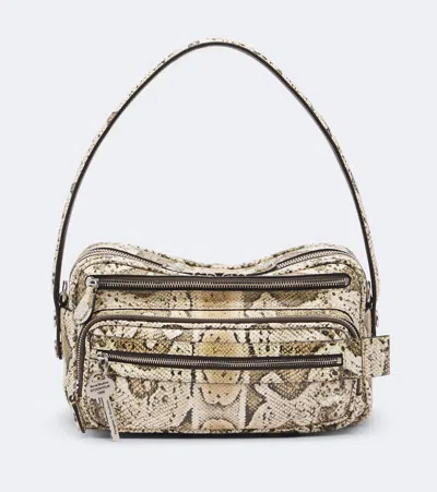 Acne Studios Camero Party Leather Shoulder Bag In Multicoloured