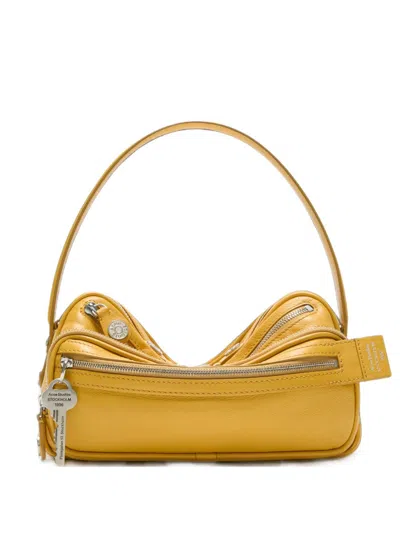 Acne Studios Camero Party Leather Shoulder Bag In Yellow