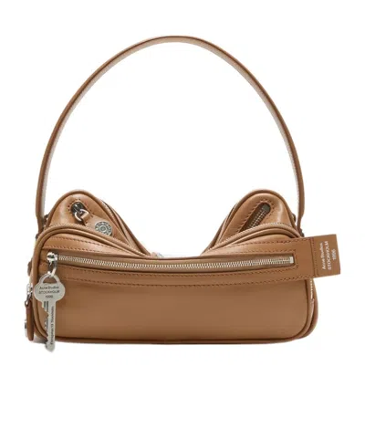 Acne Studios Camero Party Shoulder Bag In Brown