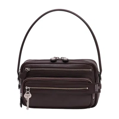 Acne Studios Camero Party Shoulder Bag In Brown