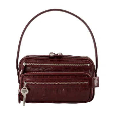 Acne Studios Camero Party Shoulder Bag In Burgundy