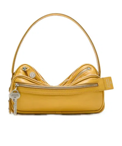 Acne Studios Camero Party Shoulder Bag In Mustard Yellow