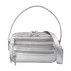 Acne Studios Camero Party Metallic-finish Shoulder Bag In Silver