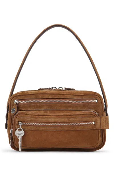 Acne Studios Camero Party Suede V In Cognacbrown