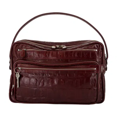 Acne Studios Camero Shoulder Bag In Red