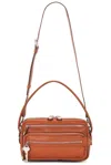 Acne Studios Brown Camero Camera Shoulder Bag In Cognac Brown