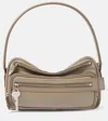 Acne Studios Small Camero Leather Shoulder Bag In Beige