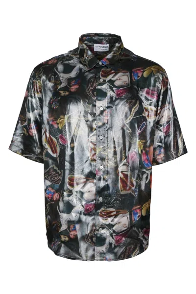Acne Studios Camicia In Blackmulticolor