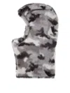 Acne Studios Camouflage Faux Fur Balaclava In Neutral