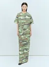 Acne Studios Khaki Crystal Maxi Dress In Green